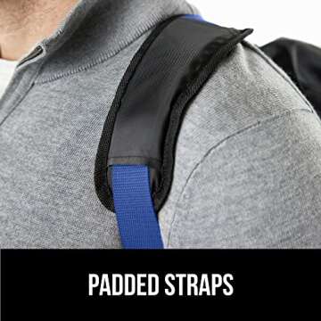 Gorilla Grip Car Seat Travel Bag for Airplane Gate Check, Easy Carry Backpack Bags Cover Carseats, Infant Baby Carriers and Toddler Booster Seats for Airplane, Child Air Travels Essential, Blue