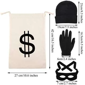 Elcoho Kids Robber Costume Set: Complete Halloween Cosplay Accessory