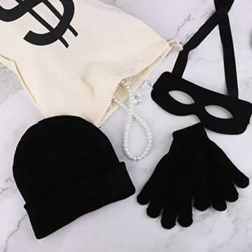 Elcoho Kids Robber Costume Set for Halloween Fun