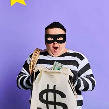 Elcoho Kids Robber Costume Set for Halloween Fun
