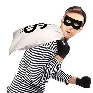 Elcoho Kids Robber Costume Set for Halloween Fun