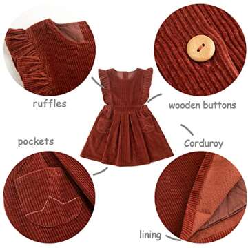 Simplee kids Toddler Girl Casual Dress for Spring Girls Skrit with Pocket