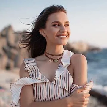 Shop HUASAI Brown Suede Choker Necklace for Women