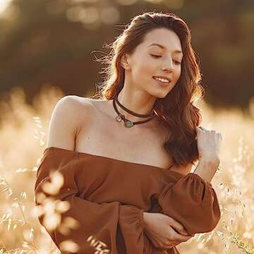 Shop HUASAI Brown Suede Choker Necklace for Women