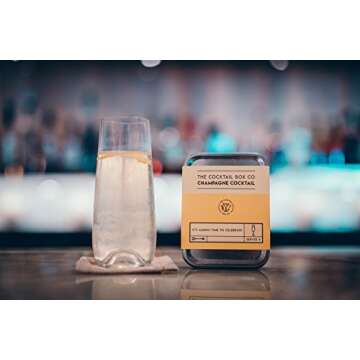 The Cocktail Box Co. Champagne Cocktail Kit - Make Premium Hand Crafted Cocktails Gifts for Him and Her - 1 Kit