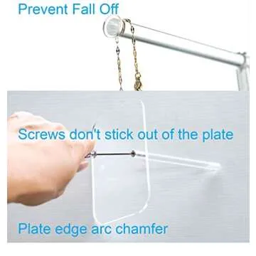 lengnoyp Premium Jewelry Stand , Solid Clear 2-Tier Acrylic Jewelry Organizer Stand & Bracelet holder Stand for Necklace Display, Ring & Watch Display