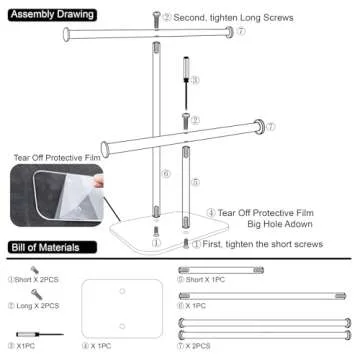 lengnoyp Premium Jewelry Stand , Solid Clear 2-Tier Acrylic Jewelry Organizer Stand & Bracelet holder Stand for Necklace Display, Ring & Watch Display