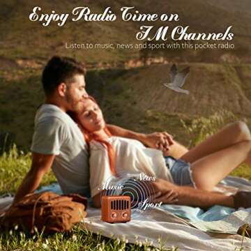 Greadio Retro Bluetooth Speaker - Vintage Cherry Wood Radio