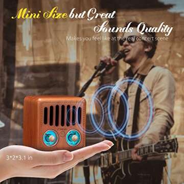 Greadio Retro Bluetooth Speaker - Vintage Cherry Wood Radio