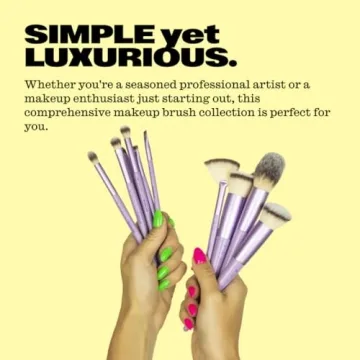 Trademark Beauty Lavender Makeup Brush Set - 12 Pieces