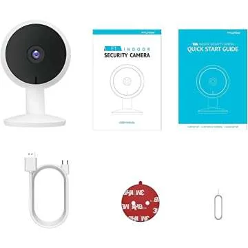 LaView 1080P HD Pet Camera Mini Indoor Security Camera with Night Vision and Motion Tracking WiFi Home Camera Compatible with Alexa (LV-PWF1), White