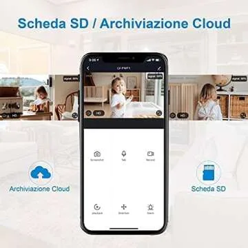 LaView 1080P HD Pet Camera Mini Indoor Security Camera with Night Vision and Motion Tracking WiFi Home Camera Compatible with Alexa (LV-PWF1), White