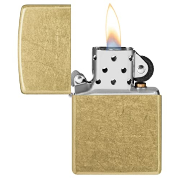 Zippo Street Brass Classic Pocket Lighter - Durable Style