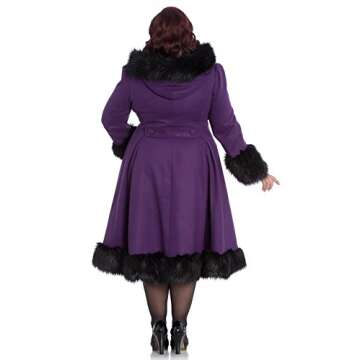 Hell Bunny Purple Hooded Elvira Coat