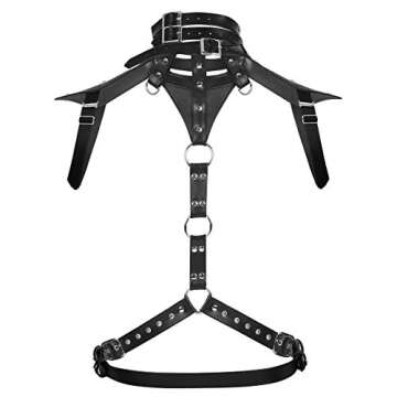 Men's Faux Leather Body Chest Harness - Adjustable Steampunk Style