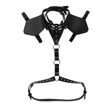 Men's Faux Leather Body Chest Harness - Adjustable Steampunk Style