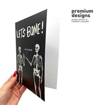 Sleazy Greetings Funny Valentine's Day Card for Husband, Boyfriend, Wife, or Girlfriend - Dirty Halloween Skeleton - Funny Birthday Card for Men or Women - Naughty Valentine's Day Card for Him or Her