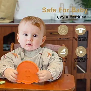 HALAA VAUVA Long Sleeve Baby Bibs - Waterproof and Mess-Free