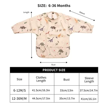 HALAA VAUVA Long Sleeve Baby Bibs - Waterproof and Mess-Free