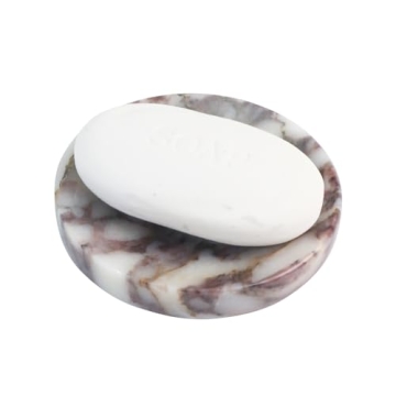 Luxurious Natural Marble Soap Dish Tray - Elegant Bathroom and Kitchen Accessory