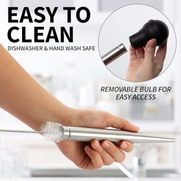 Zulay Kitchen Stainless Steel Turkey Baster - Large Size