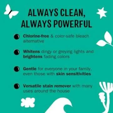 Molly's Suds Oxygen Whitener | Powerful Bleach Alternative, Chlorine Free & Color Safe | Brightens Whites and Removes Stains (Eucalyptus Scent - 79 oz)