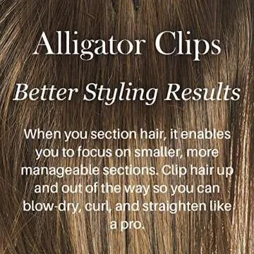 L’ange Alligator Hair Clips | Wide Teeth | Double-Hinged Design | For Sectioning & Securing Hair | Professional Styling Results | 4-Pack (Blush)
