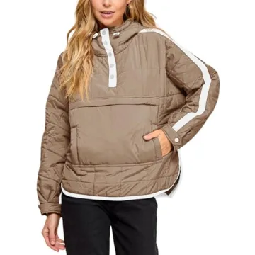 Tankaneo Women's Oversized Puffer Jacket - Winter Hooded Coat