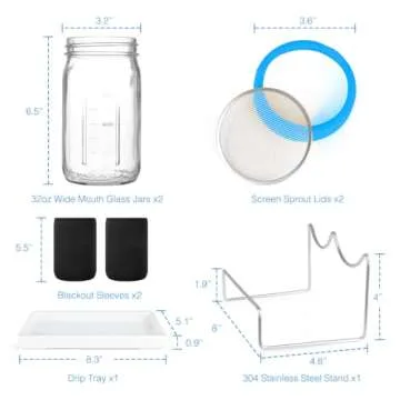 Complete Sprout Jar Kit for Home Gardening Essentials