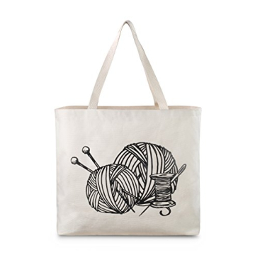 Large Reusable Tote Bag for Knitting Lovers - Durable & Stylish