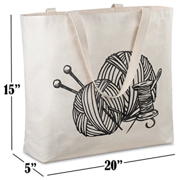Large Reusable Tote Bag for Knitting Lovers - Durable & Stylish