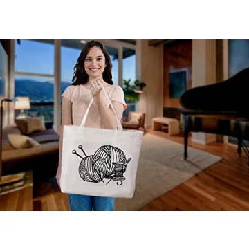 Large Reusable Tote Bag for Knitting Lovers - Durable & Stylish