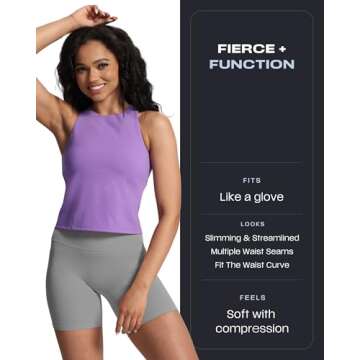 Aoxjox Women's Tummy Control Biker Shorts for Gym