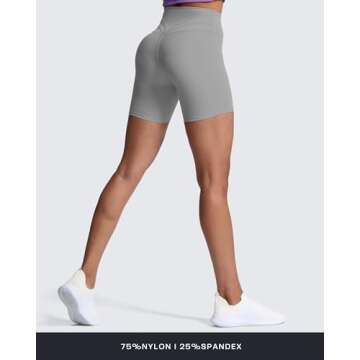 Aoxjox Women's Tummy Control Biker Shorts for Gym