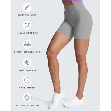 Aoxjox Women's Tummy Control Biker Shorts for Gym