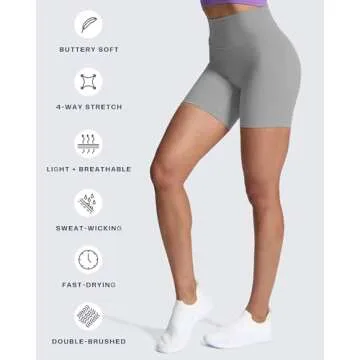 Aoxjox Women's Tummy Control Biker Shorts for Gym