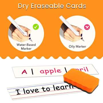 Godery 50 Pack Dry Erase Sentence Strips – Versatile Teaching Tool