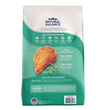 Natural Balance Limited Ingredient Adult Grain-Free Dry Cat Food - Chicken & Pea Recipe, 4 Pound (Pa...