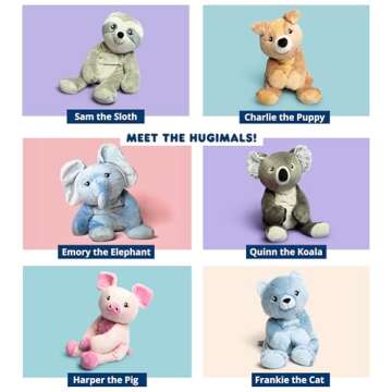 HUGIMALS Charlie The Puppy 4.5 lb Heavy Cute Weighted Comfort Plush Large Unscented Self Care Stuffed Animal for All Ages - Kids, Teens and Adults