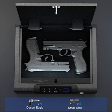 BILLCONCH Biometric Gun Safe Portable Secure 3-Way Unlock