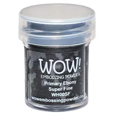 Wow! Embossing Powder Black and White Bundle: Primary Ebony, Opaque Bright White, White Pearl, Clear...