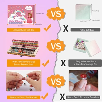 Girls Charm Bracelet Making Kit for Ages 6-12 - DIY Jewelry