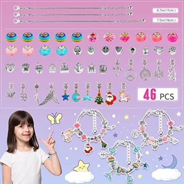 Girls Charm Bracelet Making Kit for Ages 6-12 - DIY Jewelry