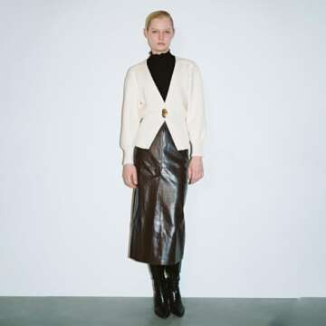 Chic Urban REVIVO Women's V-Neck Cardigan Sweater