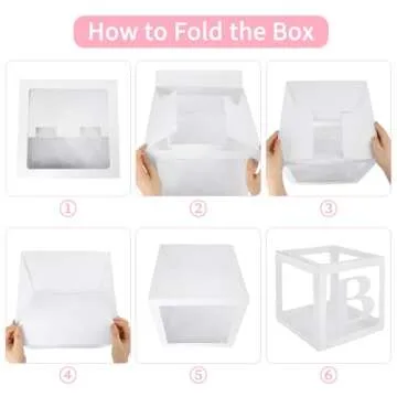 RUBFAC Baby Boxes for Baby Shower Decoration with 8 Letters and 36 Balloons 4pcs Clear Balloon Boxes BABY Blocks for Girls Birthday Party Decorations(Pink)