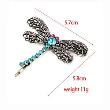 Coraline Key Necklace & Dragonfly Hairpin Set - Unique Gift