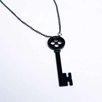 Coraline Key Necklace & Dragonfly Hairpin Set - Unique Gift