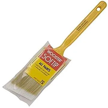 ASSOCIATED PAINT Available 157026 80-400-4 H20 Masking Liquid, 1 quart, Clear, 32 Fl Oz (Pack of 1) & Wooster Brush Q3208-2 Softip Angle Sash Paintbrush, 2-Inch