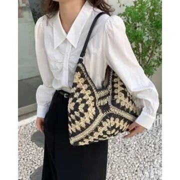 Rejolly Straw Hobo Bag for Women - Stylish Summer Tote