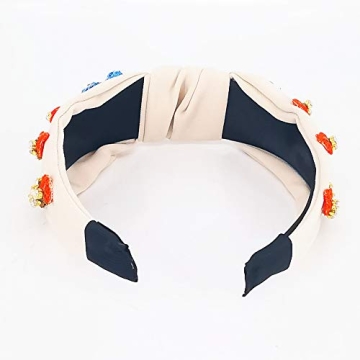 QTMY Rhinestone Crystal Headbands for Women,Hair Hoop Accessories Headwear Jewelry,522Beige